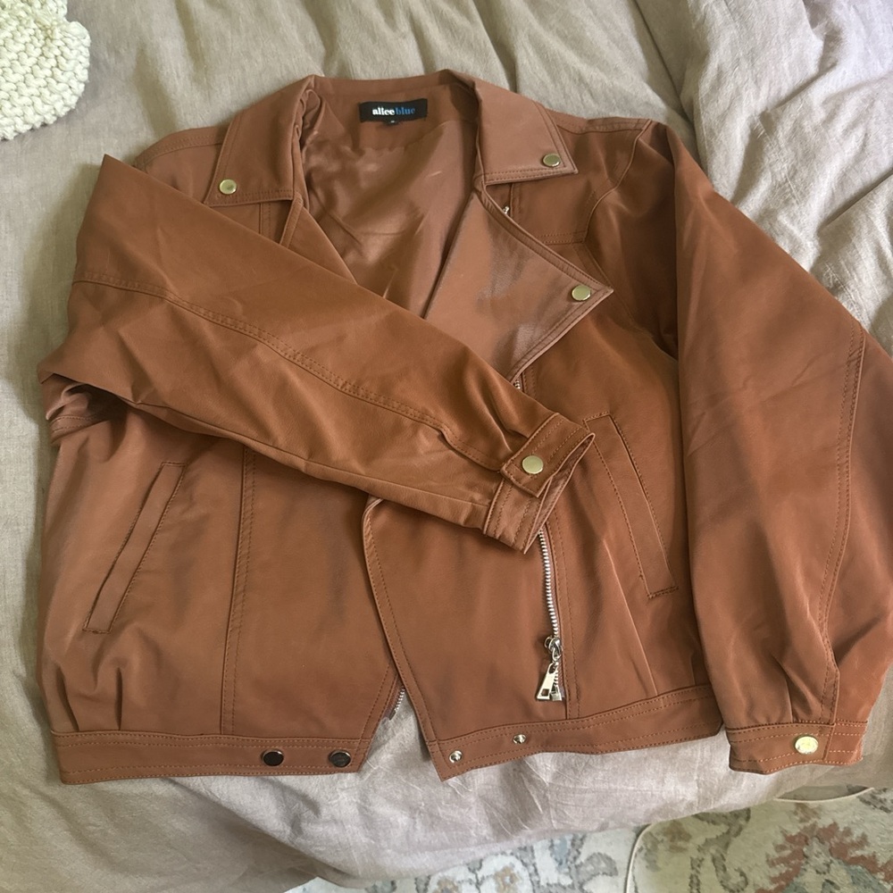 Alice Blue Women’s Leather Jacket